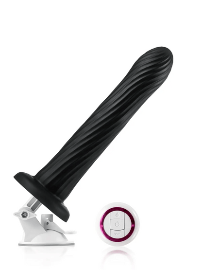 Kyree 9.3 x 8.6  Vibrating Dildo Black