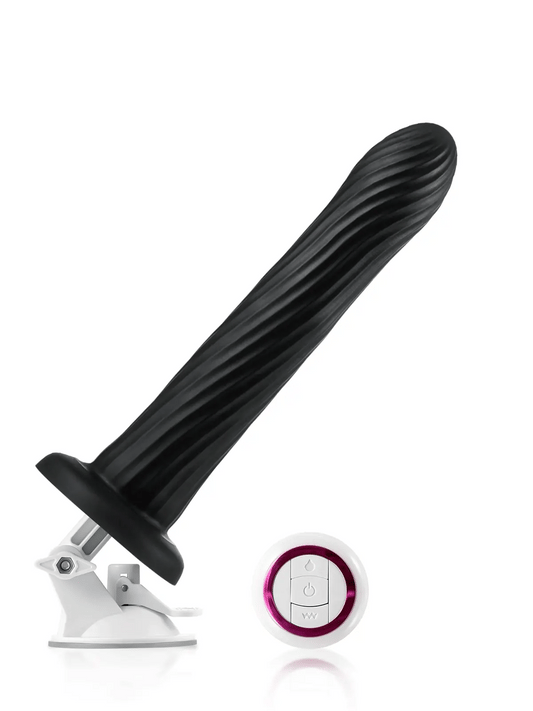 Kyree 9.3 x 8.6  Vibrating Dildo Black