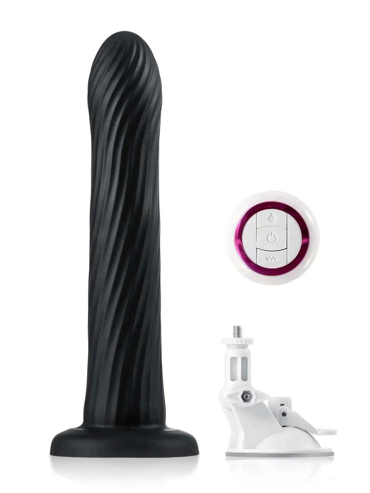 Kyree 9.3 x 8.6  Vibrating Dildo Black