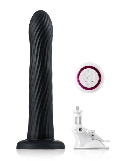 Kyree 9.3 x 8.6  Vibrating Dildo Black