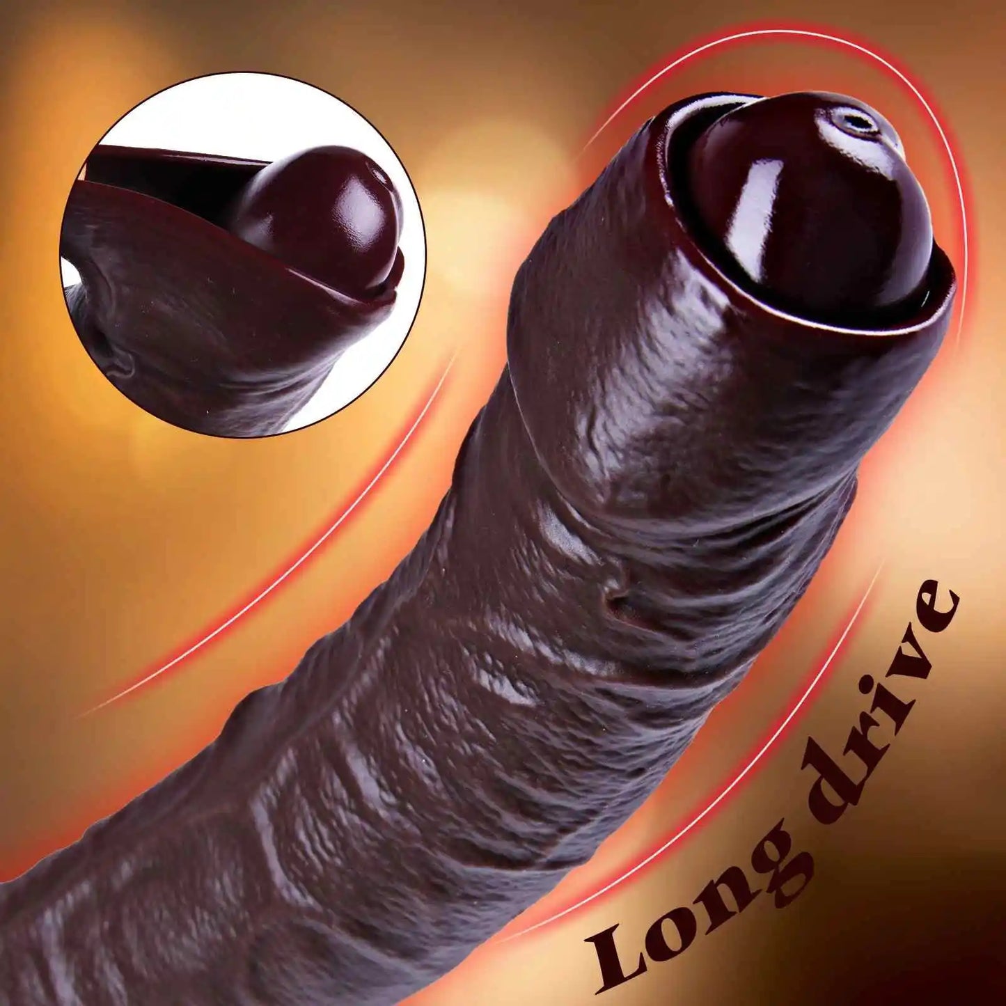 Lamar 10.4" x 1.7" Uncut Long Black Dildo – Deep & Fulfilling Experience