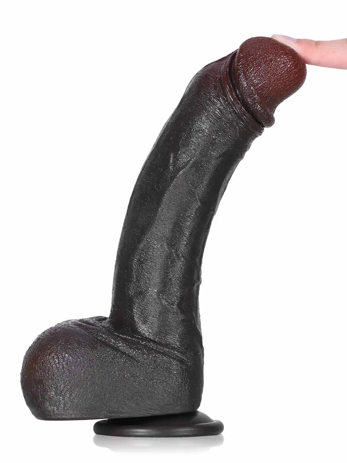 Lenner 9.6″ × 1.8″ Black Ultra-Realistic Dildo — Designed for Natural Depth