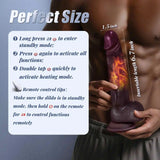 Loftton 9" x 1.5" Black Thrusting Heated Dildo with 10 Thrusting & Vibration Modes