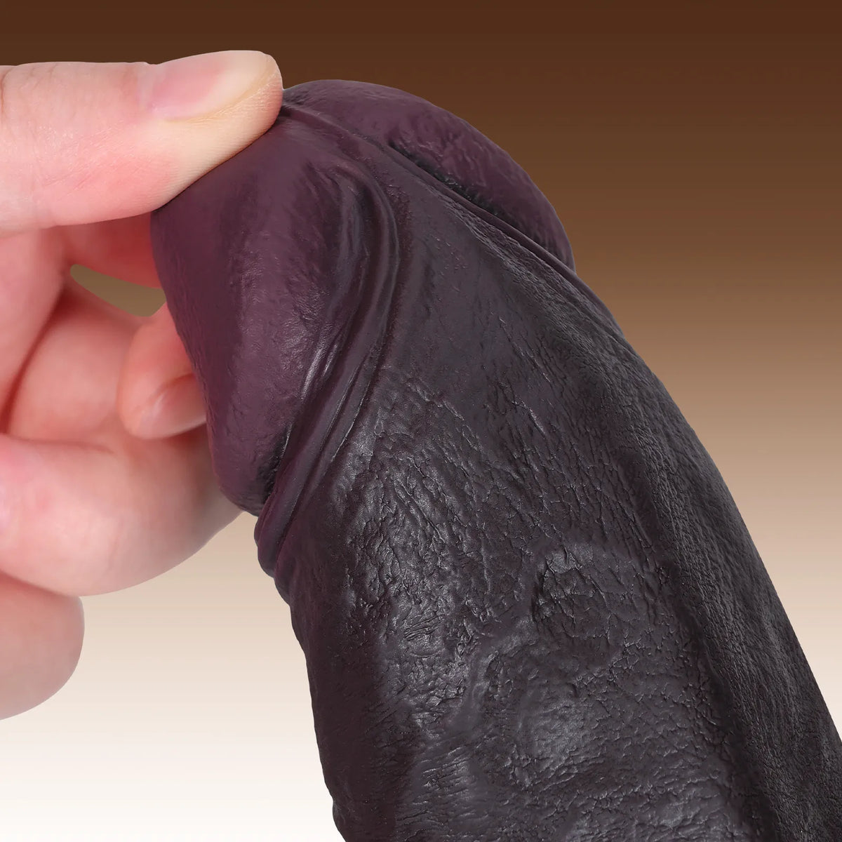 Logan 9.2" x 2" Black Realistic Dildo with Sculpted Glans & Swinging Balls