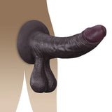Logan 9.2" x 2" Black Realistic Dildo with Sculpted Glans & Swinging Balls