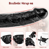 Luna 7.8" x 1.5" Realistic Vibrating Strap-On Dildo with Adjustable Harness and Bullet Vibrator