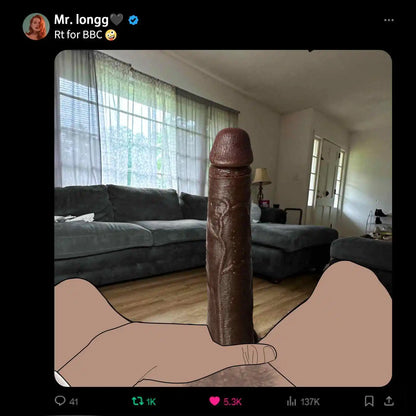 Malachi 12 x 2 Large Soft Dual Density Long BBC Dildo