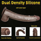 Malachi 12" x 2" Long Dual Density BBC Dildo