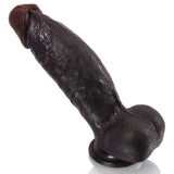 Malik 8.6" x 2.2" Realistic Thick Black Dildo for Girth Lovers