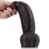 Malik 8.6" x 2.2" Realistic Thick Black Dildo for Girth Lovers