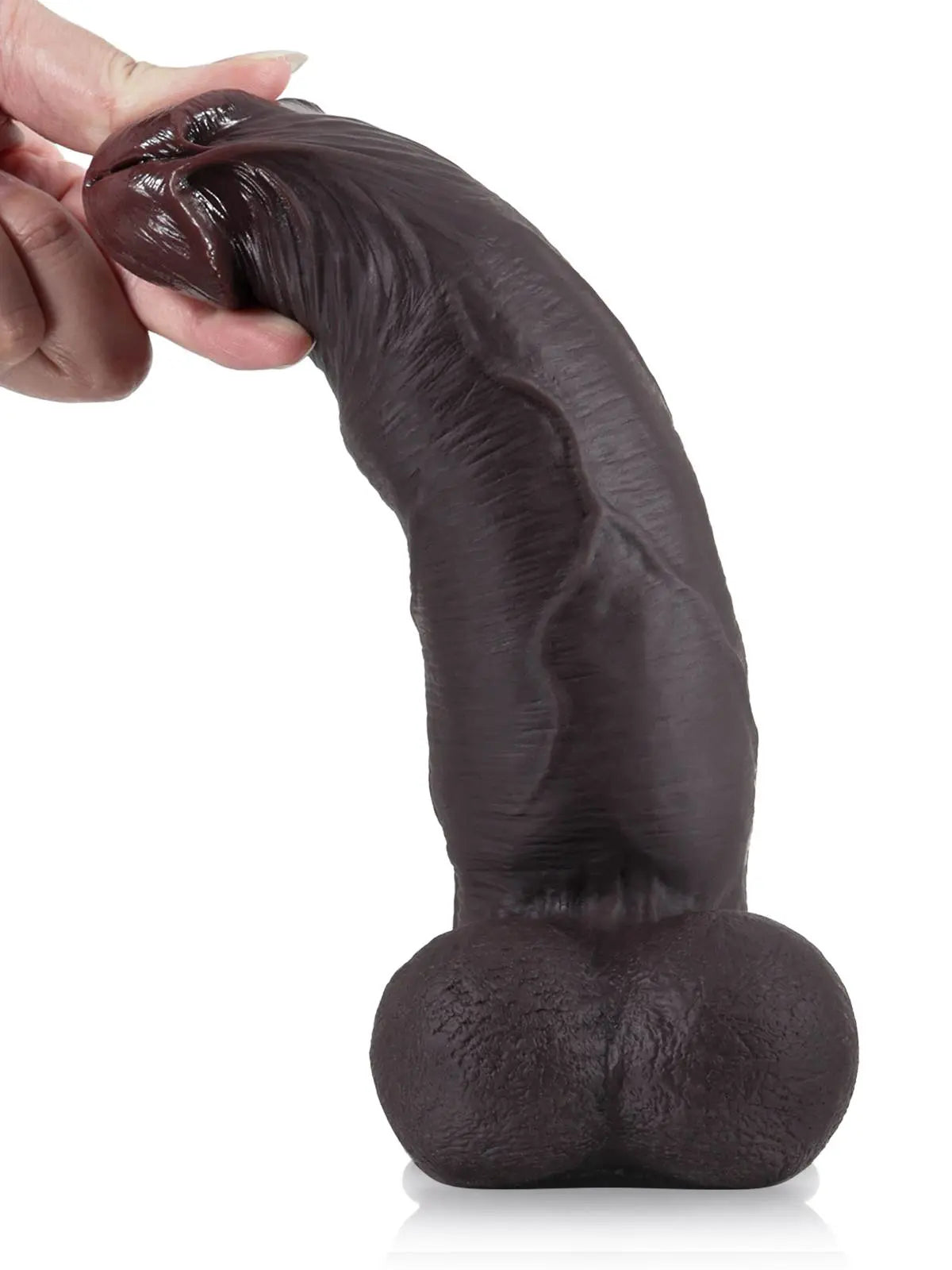 Marcel 9.17" x 2.16" Dual Density Black Dildo