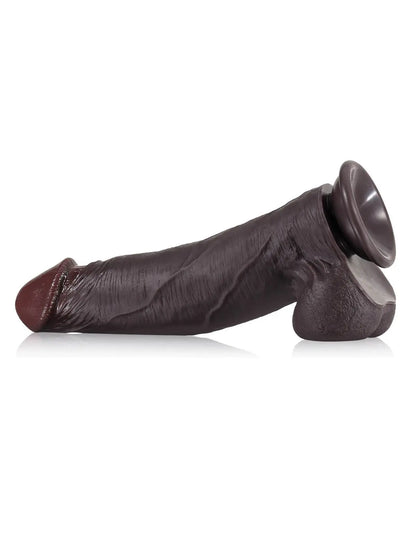 Marcel 9.17" x 2.16" Dual Density Black Dildo