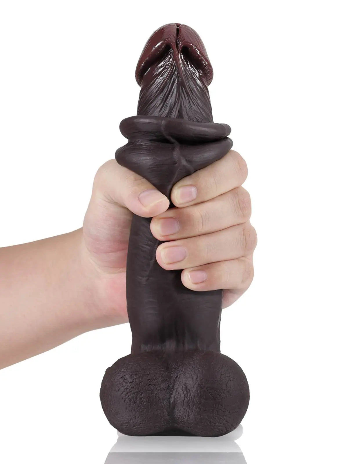 Marcel 9.17" x 2.16" Dual Density Black Dildo