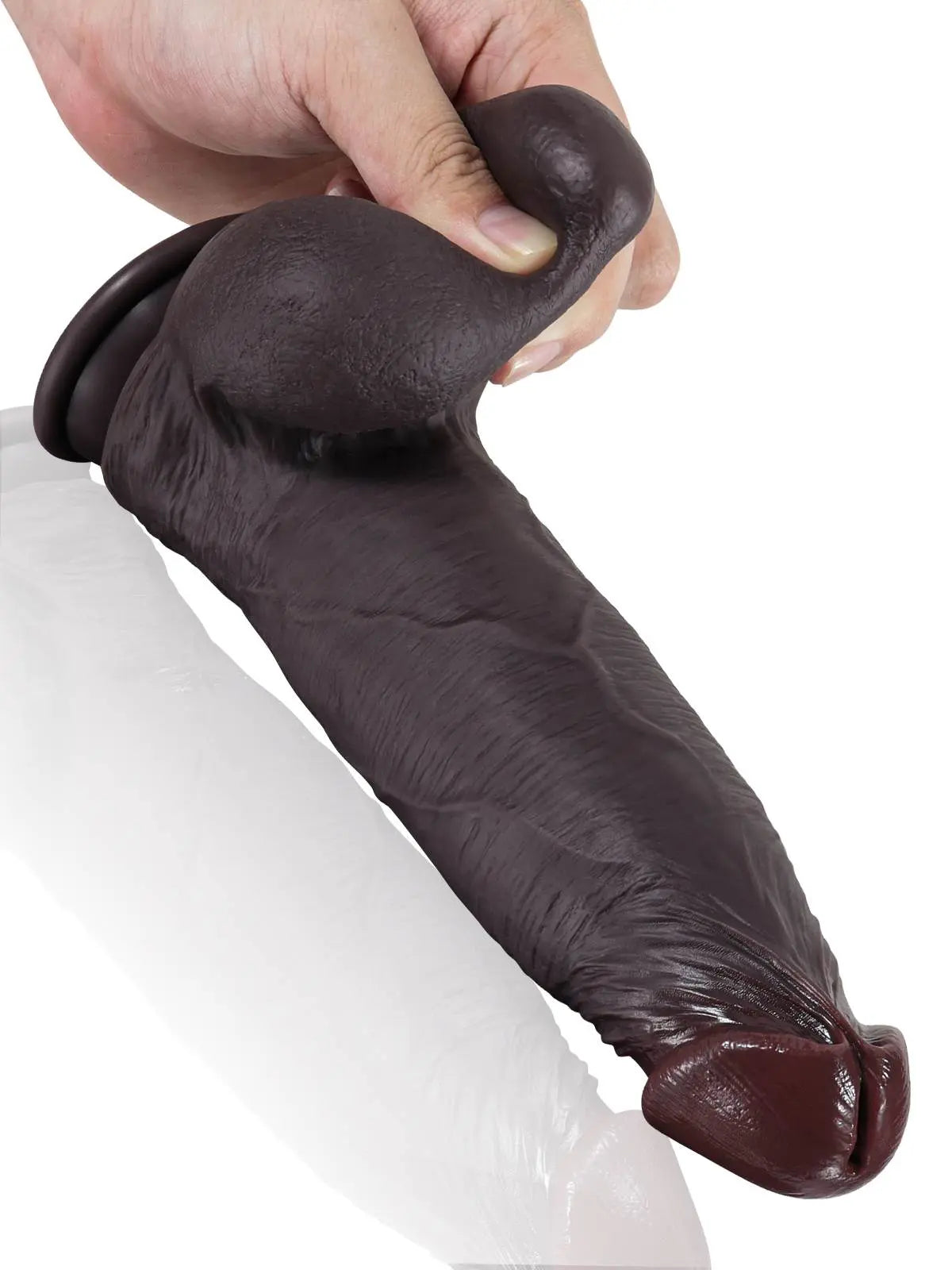 Marcel 9.17" x 2.16" Dual Density Black Dildo