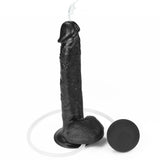 Nero 10.8" x 1.8" XL Long Squirting Realistic Black Dildo with Big Bulb
