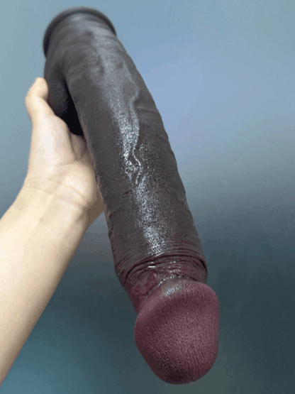 Oakley 10" X 2" Dual Density Silicone Long Black Dildo