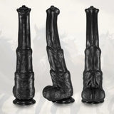 Orion 12.5"-15.5" Realistic Horse Dildo XXL Long Black with Suction Base