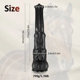Orion 12.5"-15.5" Realistic Horse Dildo XXL Long Black with Suction Base