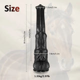 Orion 12.5"-15.5" Realistic Horse Dildo XXL Long Black with Suction Base