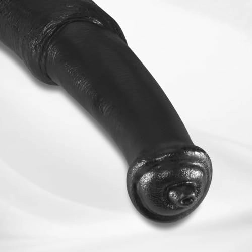 Orion 12.5"-15.5" Realistic Horse Dildo XXL Long Black with Suction Base
