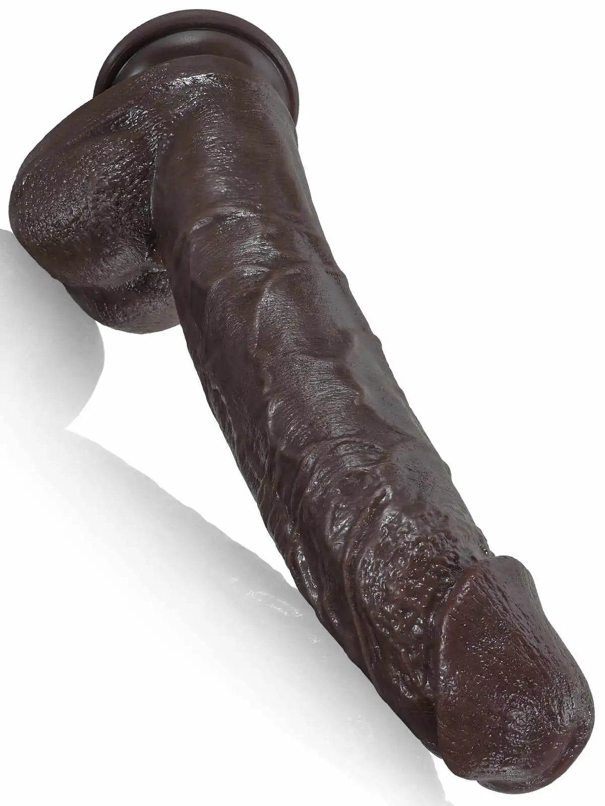 Paulyd 10″ × 1.6″ Large Long Black Dual-Density Dildo