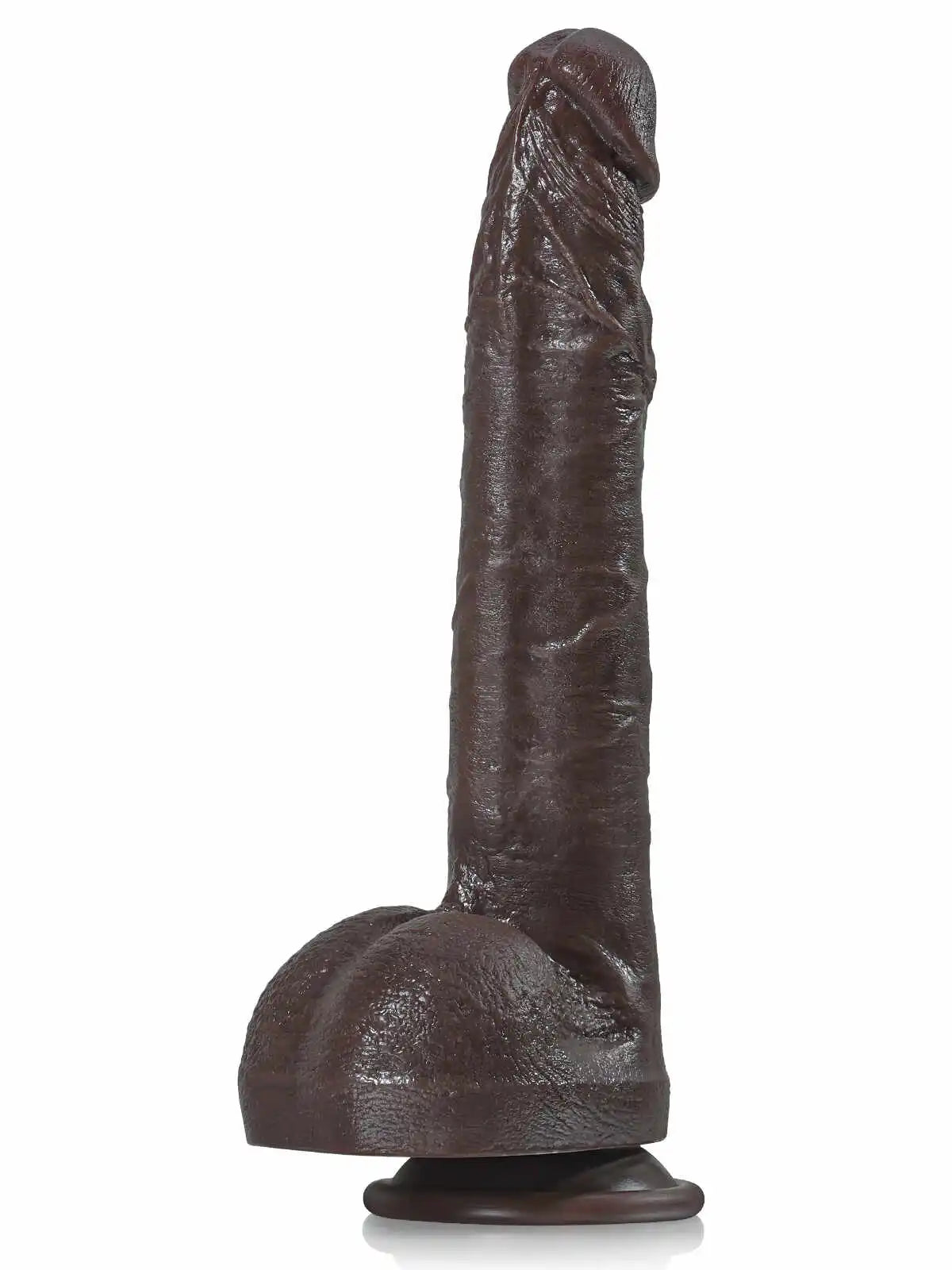 Paulyd 10″ × 1.6″ Large Long Black Dual-Density Dildo