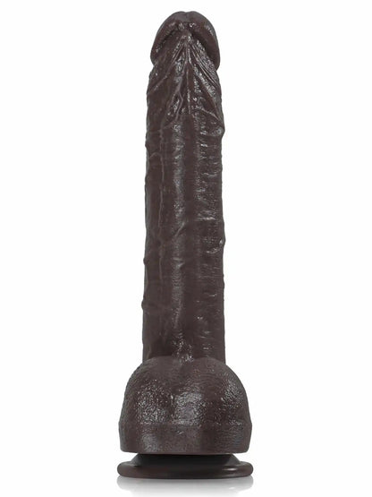 Paulyd 10″ × 1.6″ Large Long Black Dual-Density Dildo