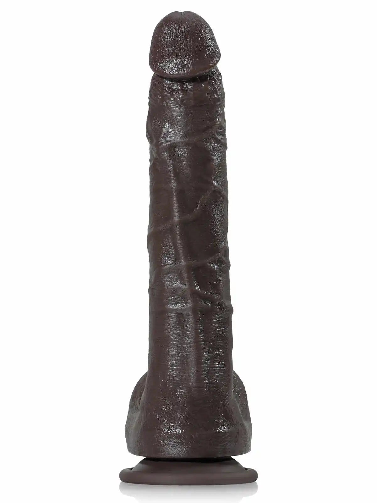 Paulyd 10″ × 1.6″ Large Long Black Dual-Density Dildo