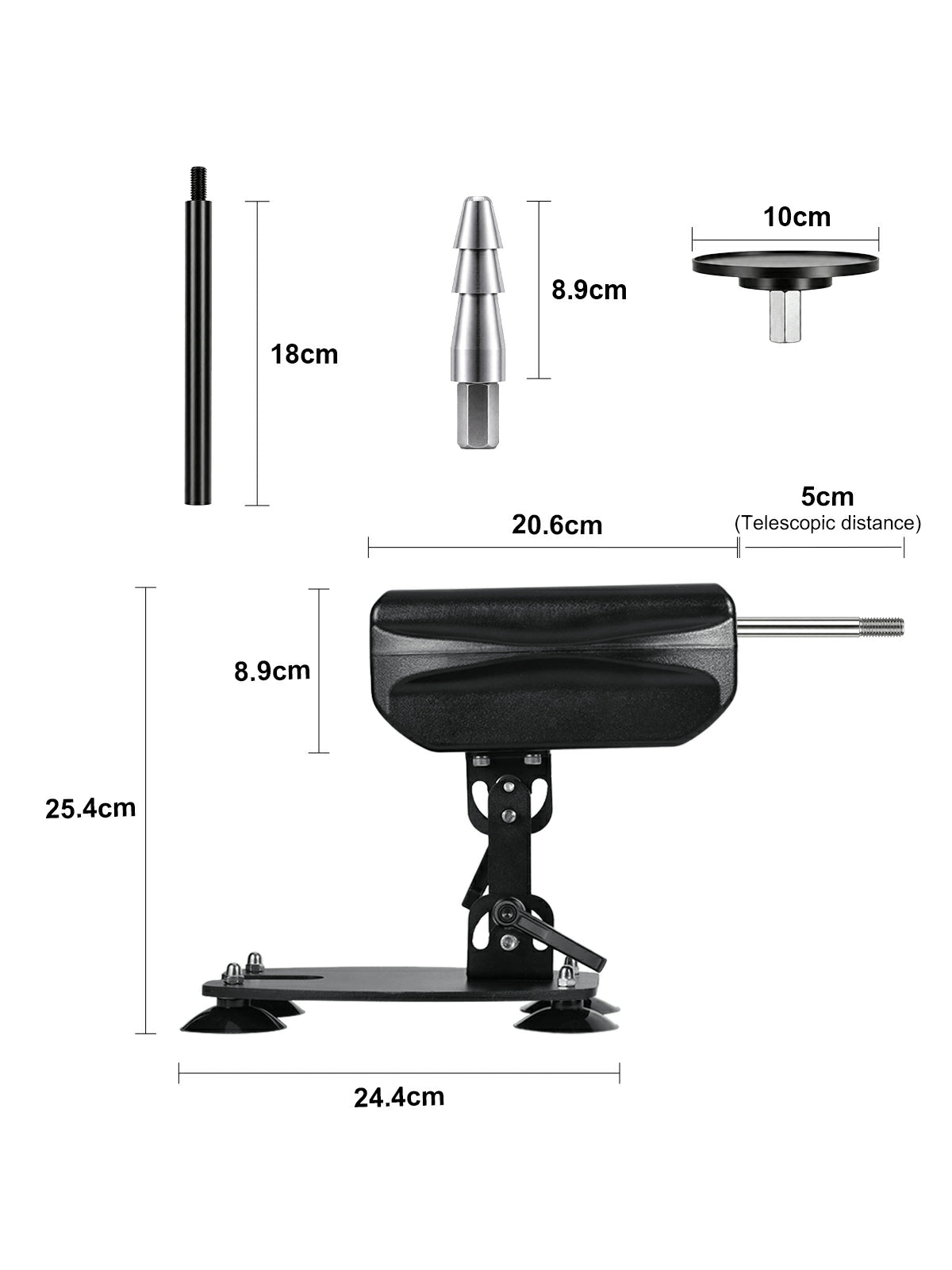 Quiet Sex Machine with Wireless Remote, Adjustable Angle & 300 SPM Motor