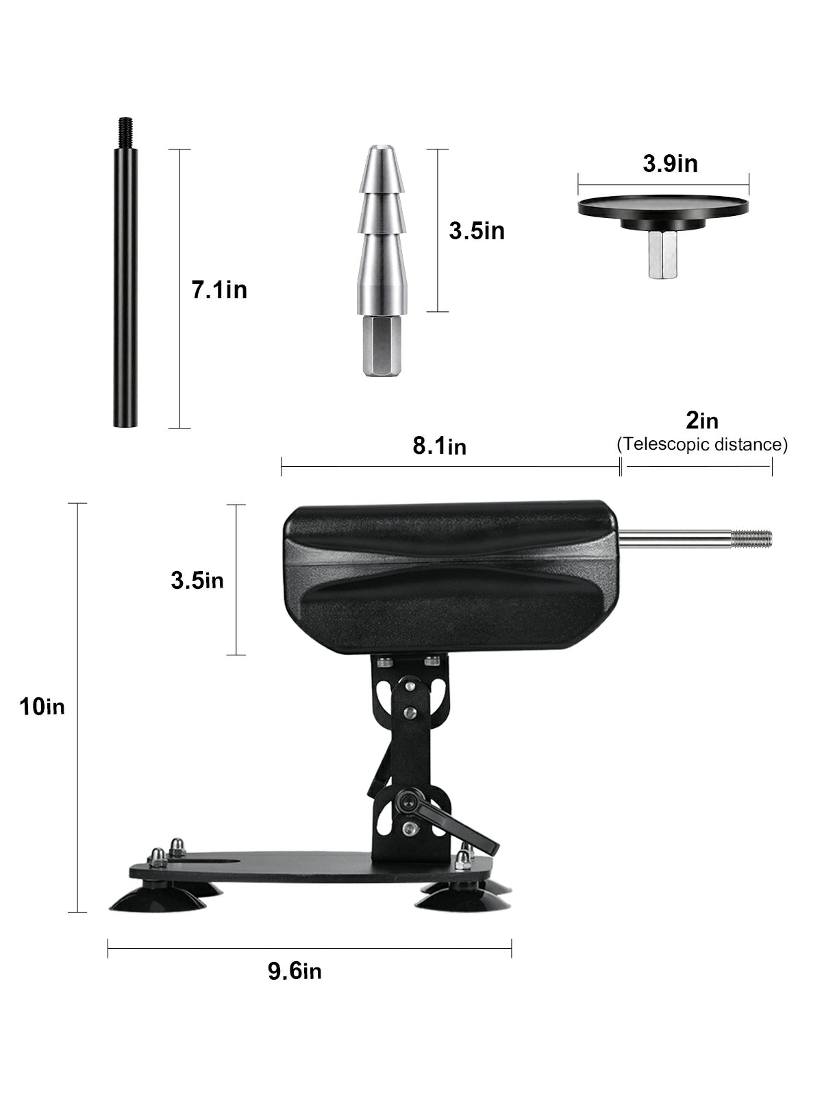 Quiet Sex Machine with Wireless Remote, Adjustable Angle & 300 SPM Motor