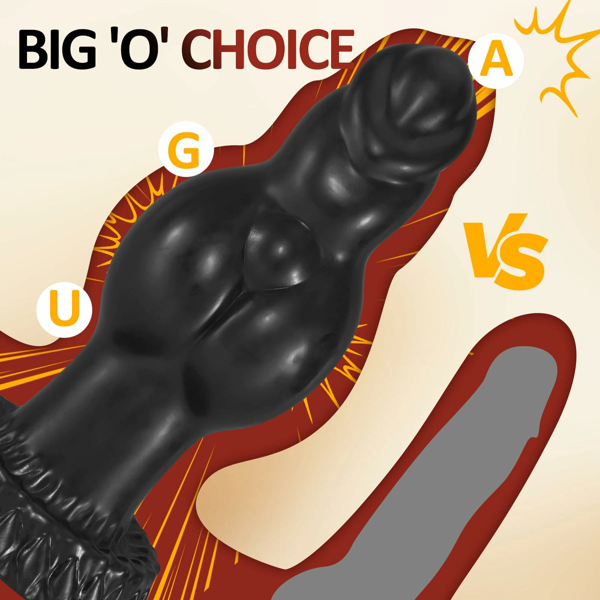 Ragnar Giant Knot Dildo with 3 Size Options for Fantasy Play
