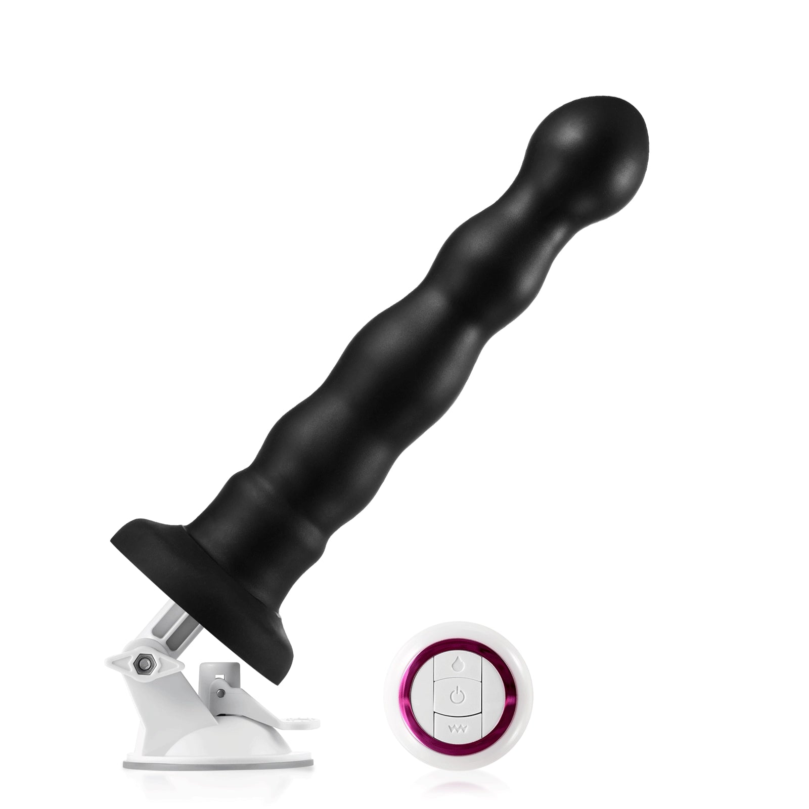 Rashawn 9.5" x 1.6" Anal Black Thrusting Dildo with Angle-Adjustable Suction Base