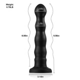 Rashawn 9.5" x 1.6" Anal Black Thrusting Dildo with Angle-Adjustable Suction Base