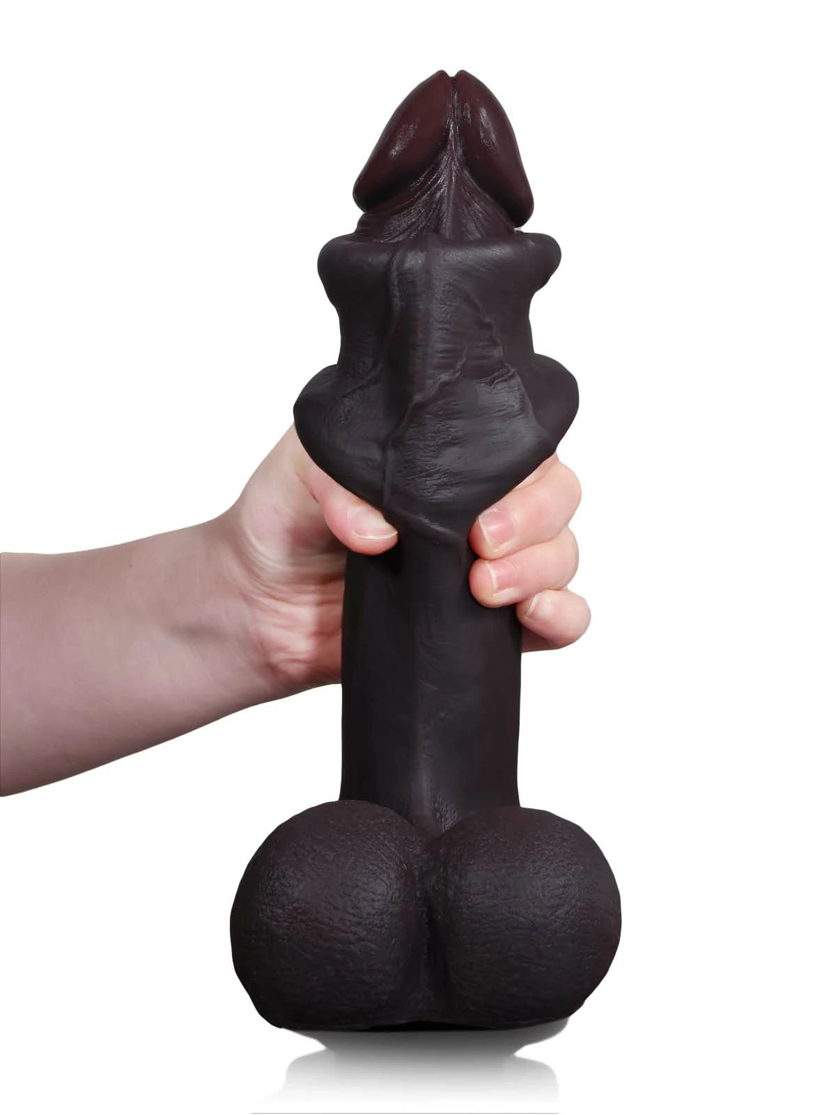 Reed 10.5" x 2.4" Realistic Sliding Skin BBC Dildo with Swinging Balls