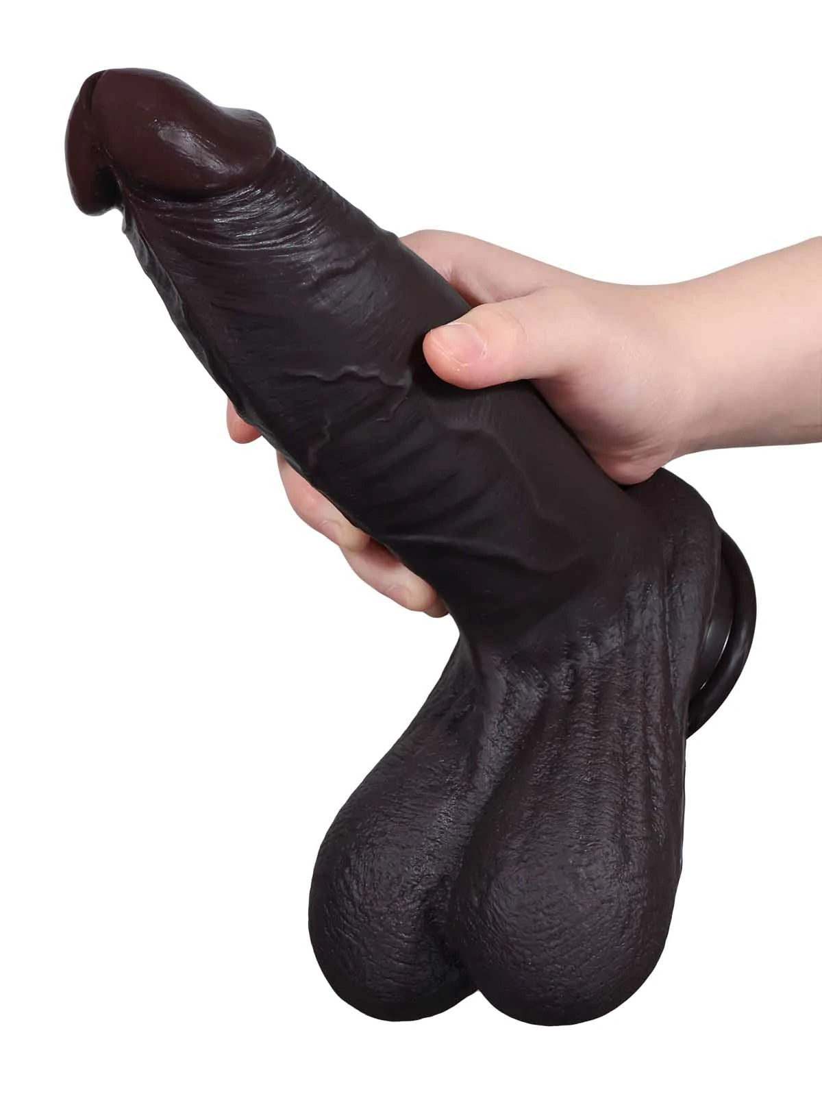 Reed 10.5" x 2.4" Realistic Sliding Skin BBC Dildo with Swinging Balls