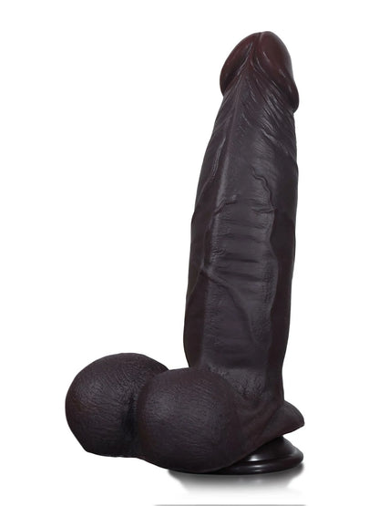 Reed 10.5" x 2.4" Realistic Sliding Skin BBC Dildo with Swinging Balls
