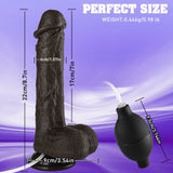 Roman 8.7" x 1.57" Realistic Squirting Black Dildo for G-Spot Play