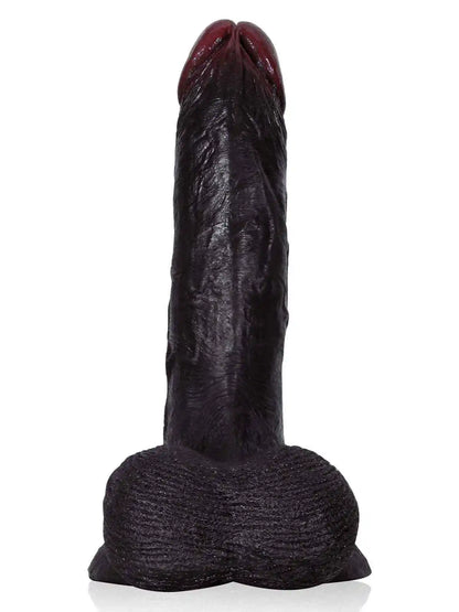 Ruiz 8.6″ × 1.7″ realistic black dildo with lifelike textures and movable balls