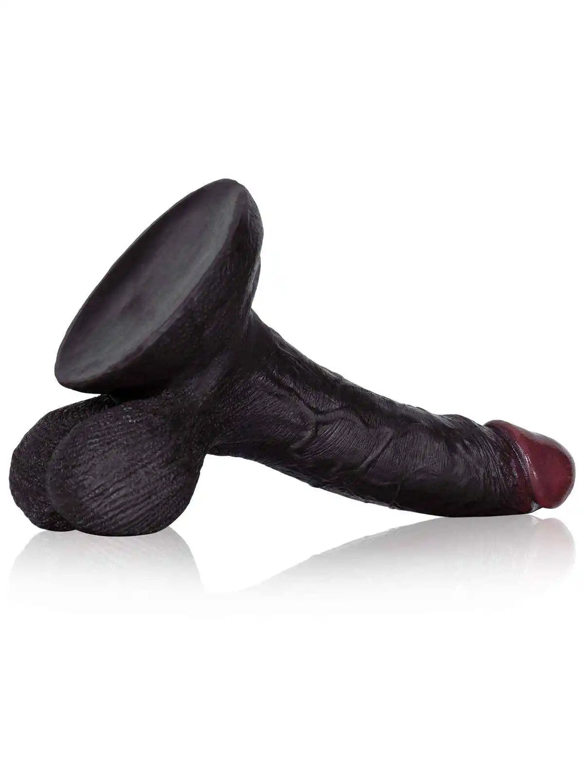 Ruiz 8.6″ × 1.7″ realistic black dildo with lifelike textures and movable balls