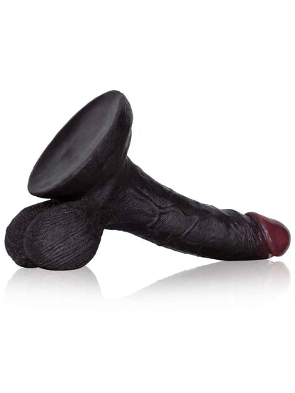 Ruiz 8.6″ × 1.7″ realistic black dildo with lifelike textures and movable balls