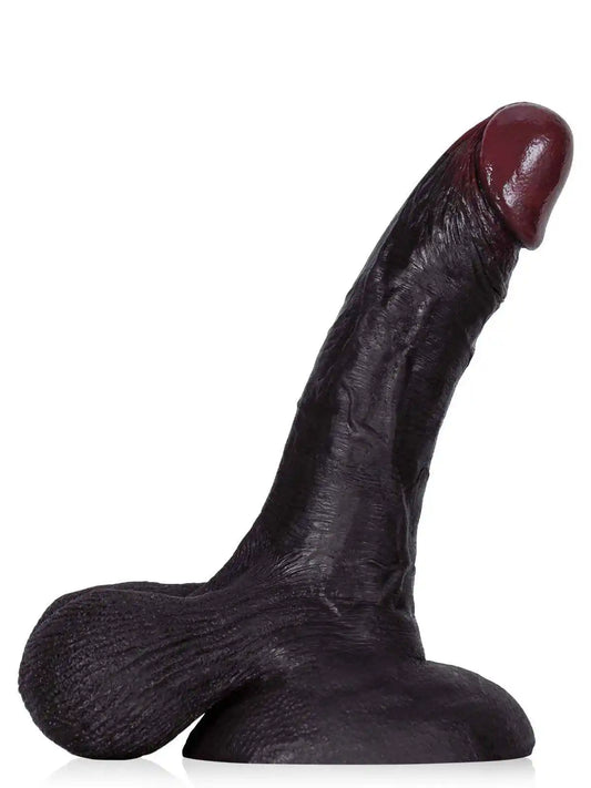 Ruiz 8.6″ × 1.7″ realistic black dildo with lifelike textures and movable balls