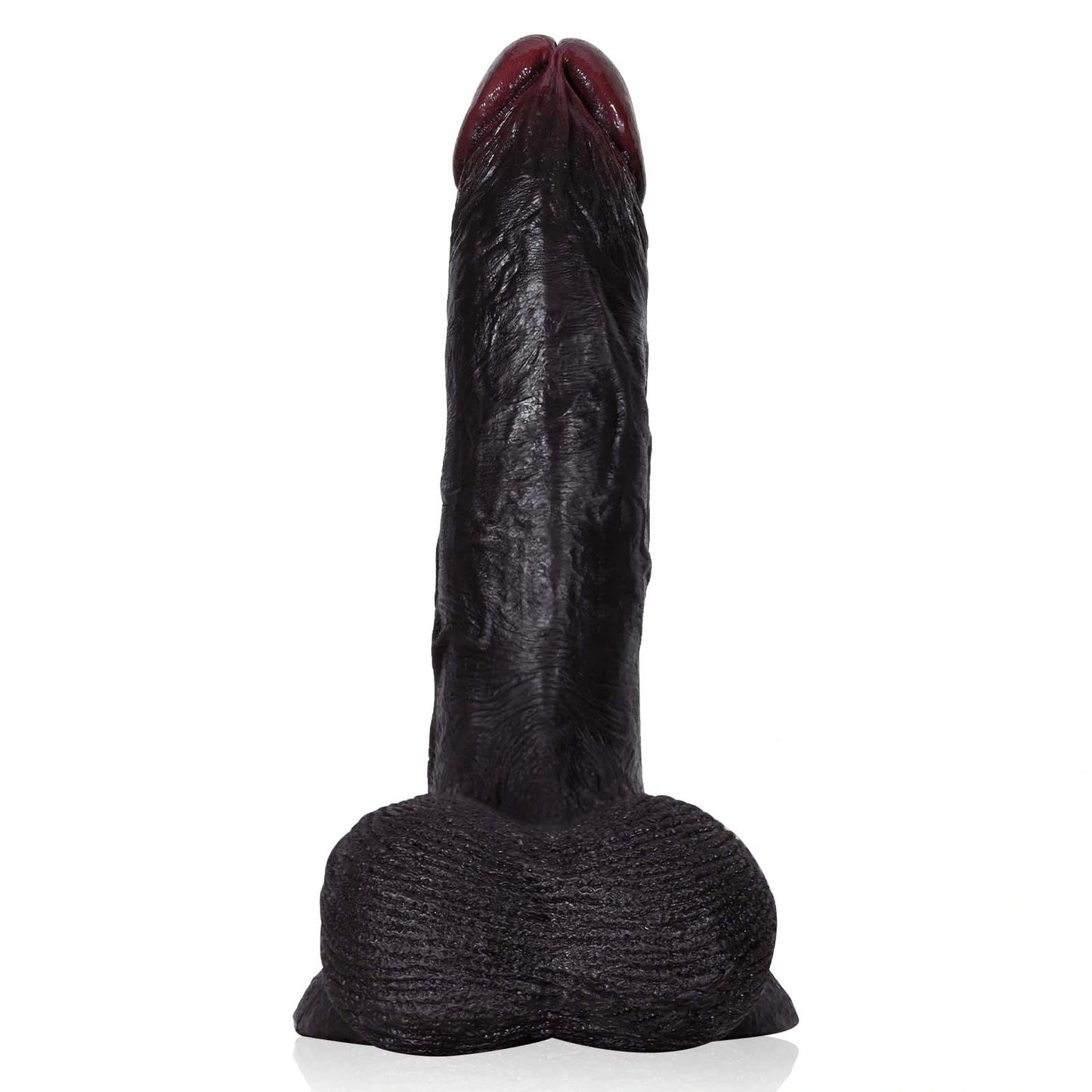 Ruiz 8.7" x 1.7" Realistic Black Dildo with Free-Moving Balls