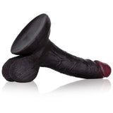 Ruiz 8.7" x 1.7" Realistic Black Dildo with Free-Moving Balls