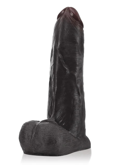 Ryder 9" x 2.1" Sliding-Skin Realistic Black Dildo with Vac-U-Lock Base