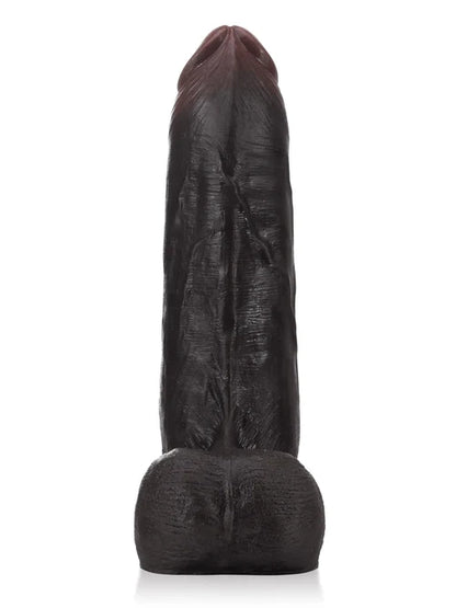 Ryder 9" x 2.1" Sliding-Skin Realistic Black Dildo with Vac-U-Lock Base