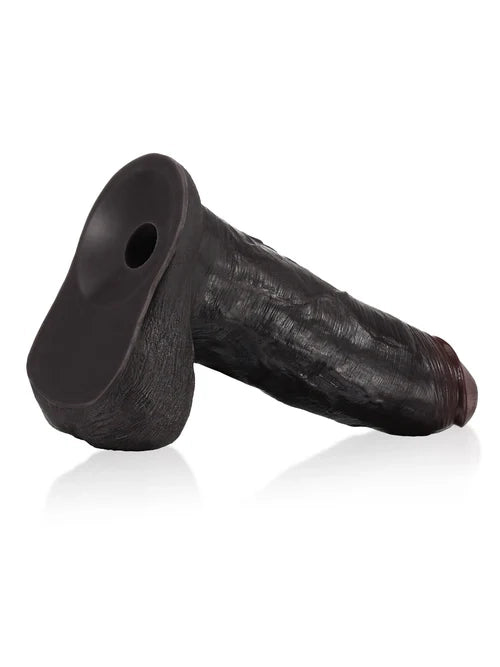 Ryder 9" x 2.1" Sliding-Skin Realistic Black Dildo with Vac-U-Lock Base