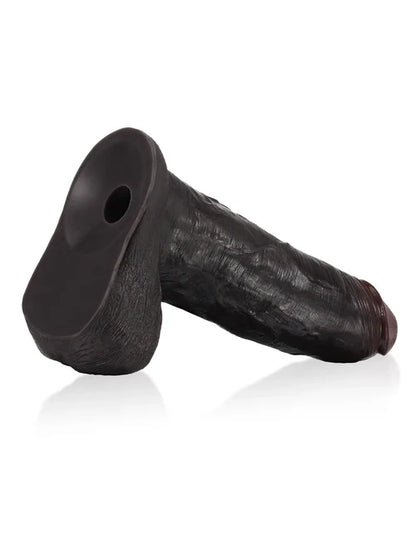 Ryder 9" x 2.1" Sliding-Skin Realistic Black Dildo with Vac-U-Lock Base