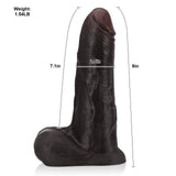 Ryder 10.8" x 2.6" Realistic Veined Sliding Skin Black Dildo with Vac-U-Lock Connector