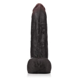 Ryder 10.8" x 2.6" Realistic Veined Sliding Skin Black Dildo with Vac-U-Lock Connector