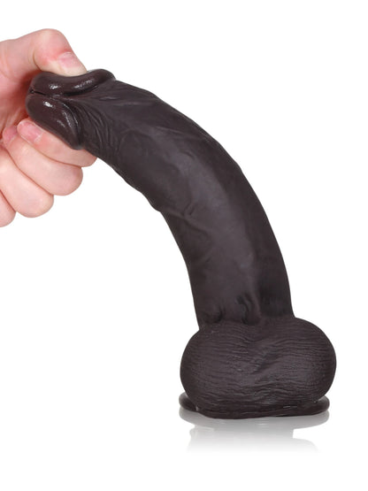 Sem 8.7" x 1.7" Realistic BBC Dildo with Sliding Skin, Dual Density & Movable Balls